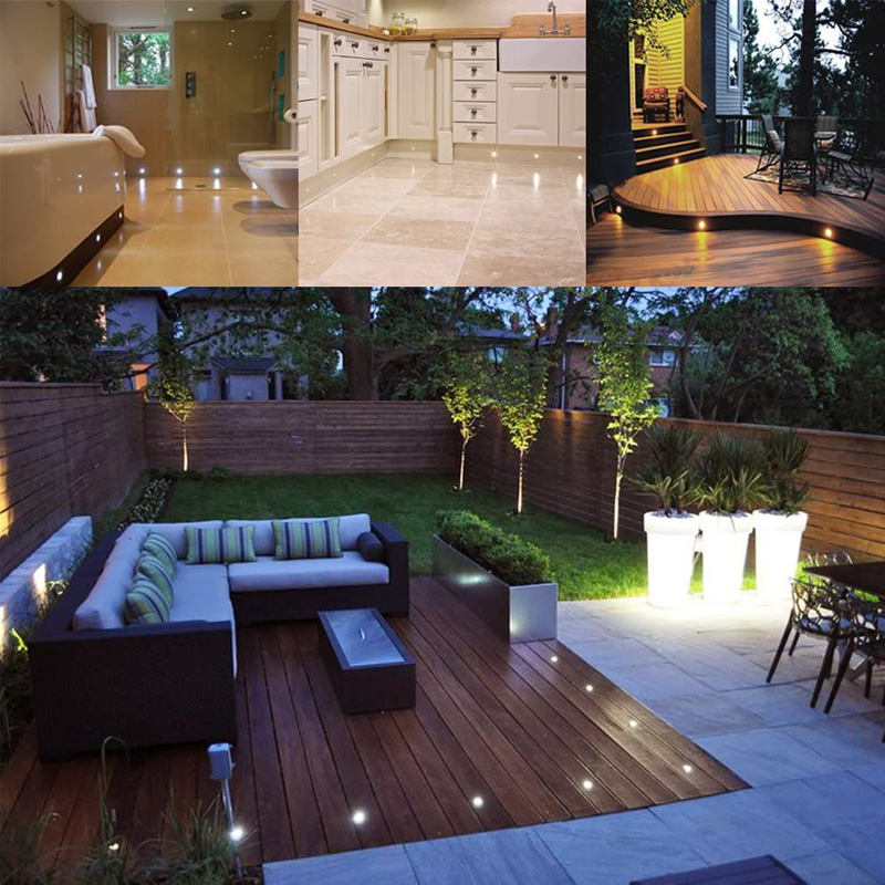 Landscape Lighting Well Lights Waterproof Outdoor Garden Underground Outdoor RGBW Spotlight Deck Light