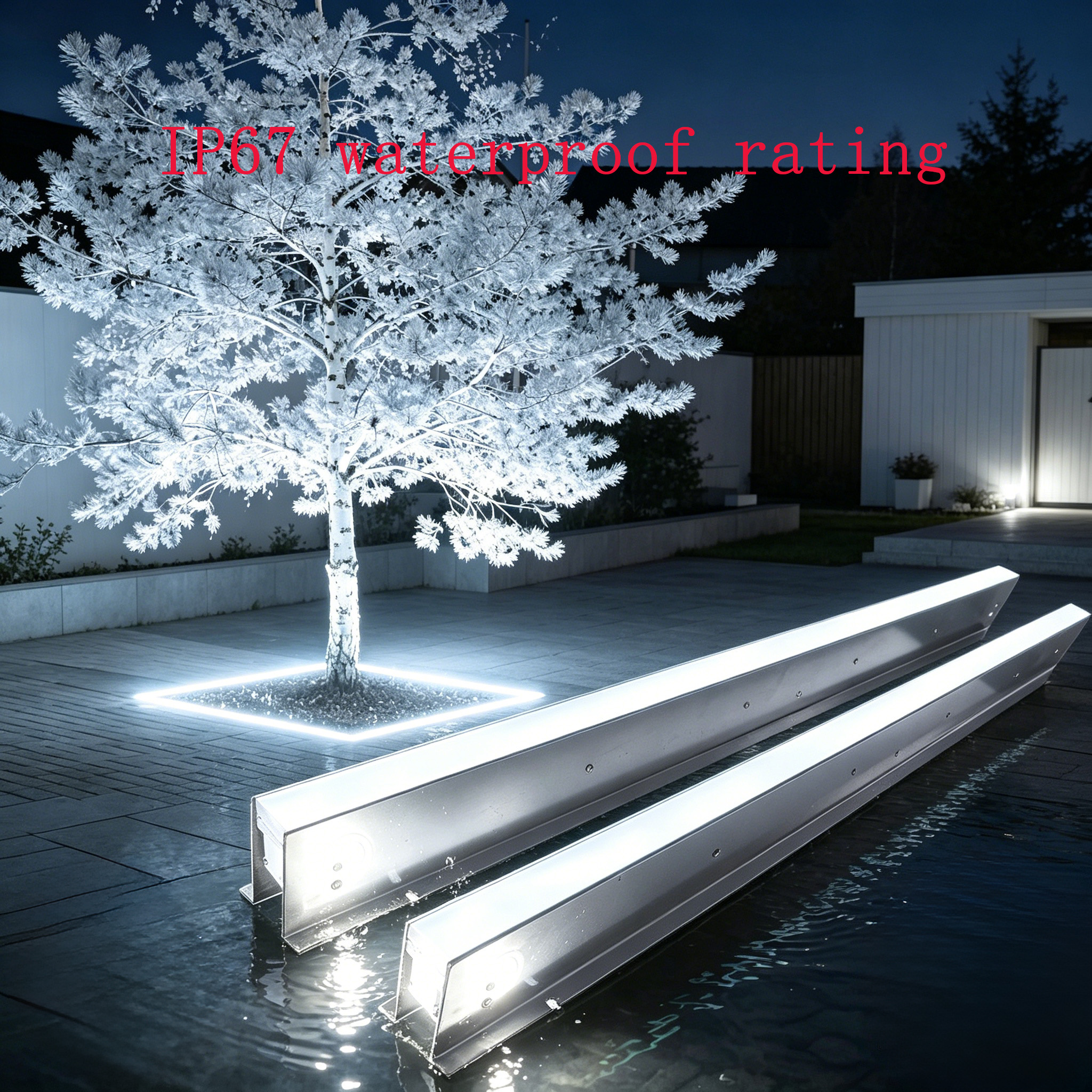 IP67 Waterproof Underground Tree Light Stainless Steel Inground Well Light 10W DMX512 Landscape Garden Lamp AC85-265V