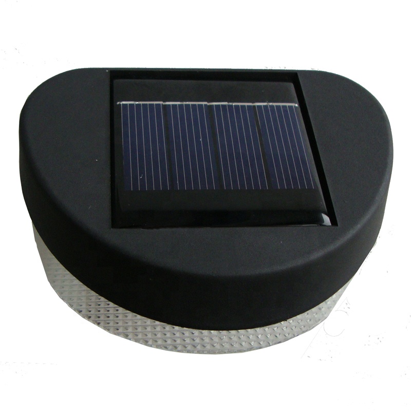Outdoor 8led Solar Powered Fence Gutter LED Light Outdoor Garden Yard Wall Solar Fence Lamp