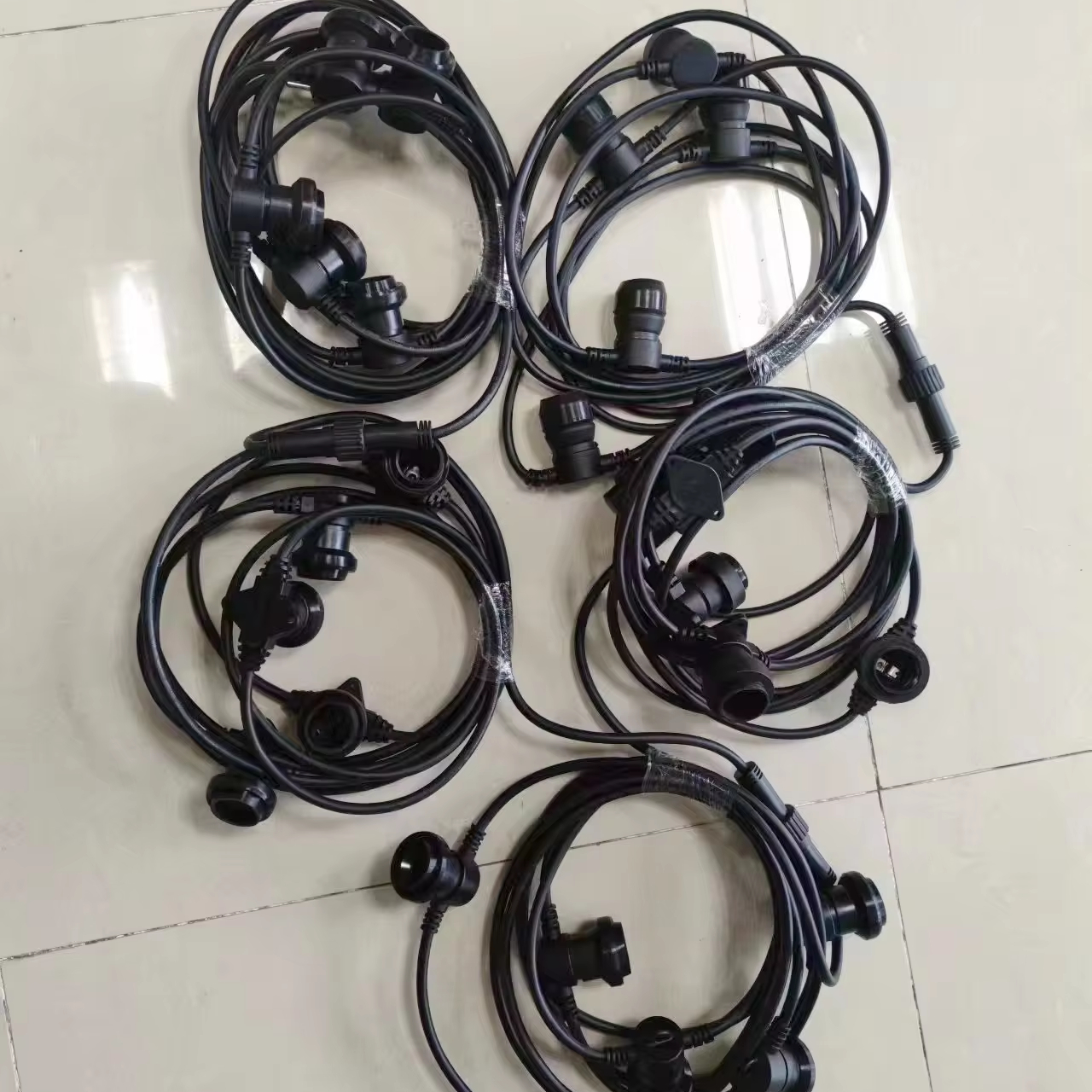 10M 15M 20M 48ft E26/E27 LED Outdoor Festoon Bulb String Lights IP65 Waterproof Wedding Christmas Garden Party Light