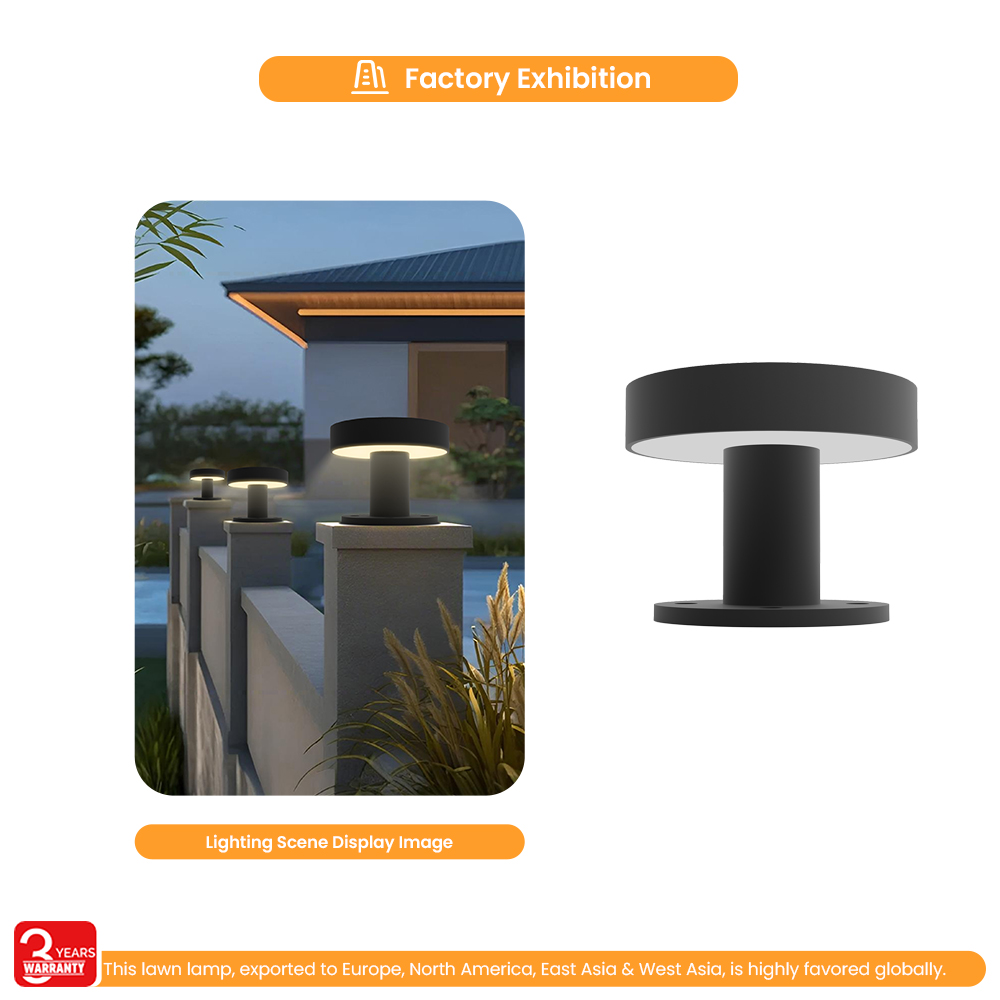 Outdoor Gate Lights Mount Led Column Modern Courtyard Solar Garden Lights Solar Pillar Headlights Lamp