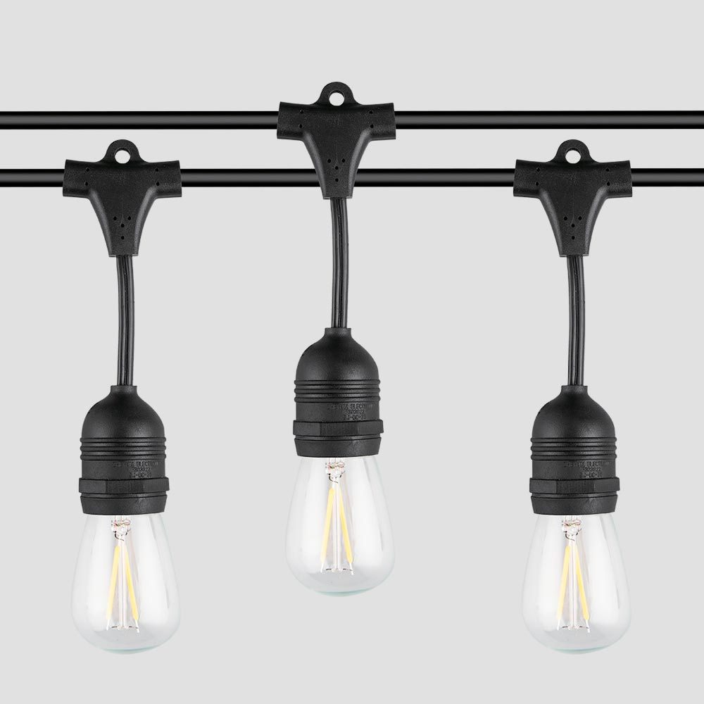 Xuanhui Bulk Waterproof Rubber Cable 220v E27 Socket S14 LED Festoon Light Outdoor String Light