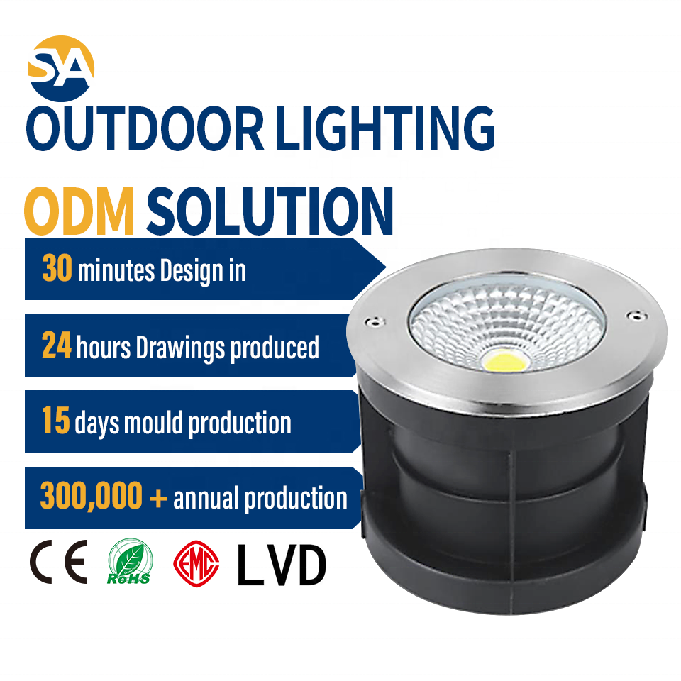 SYA-302C Stainless Steel Outdoor Paving Led Uplight COB Underground Lights Small MOQ Landscape Well Light