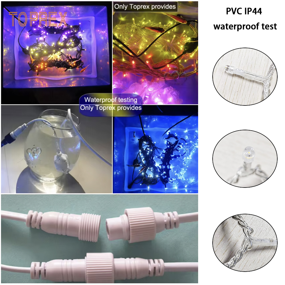 Custom Waterproof Christmas Fairy String Warm White Festoon LED Icicle Lights for Party Wedding Festival Outdoor Decoration