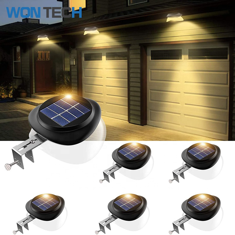LED Waterproof Solar Gutter Light Garden Patio Driveway Solar Security Wall Gutter Fence Light