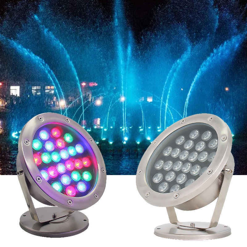 Multi Color Submersible LED Pool Light Waterproof 24V Low Voltage Garden Fish Pond Fountain Landscape Underwater Lamp