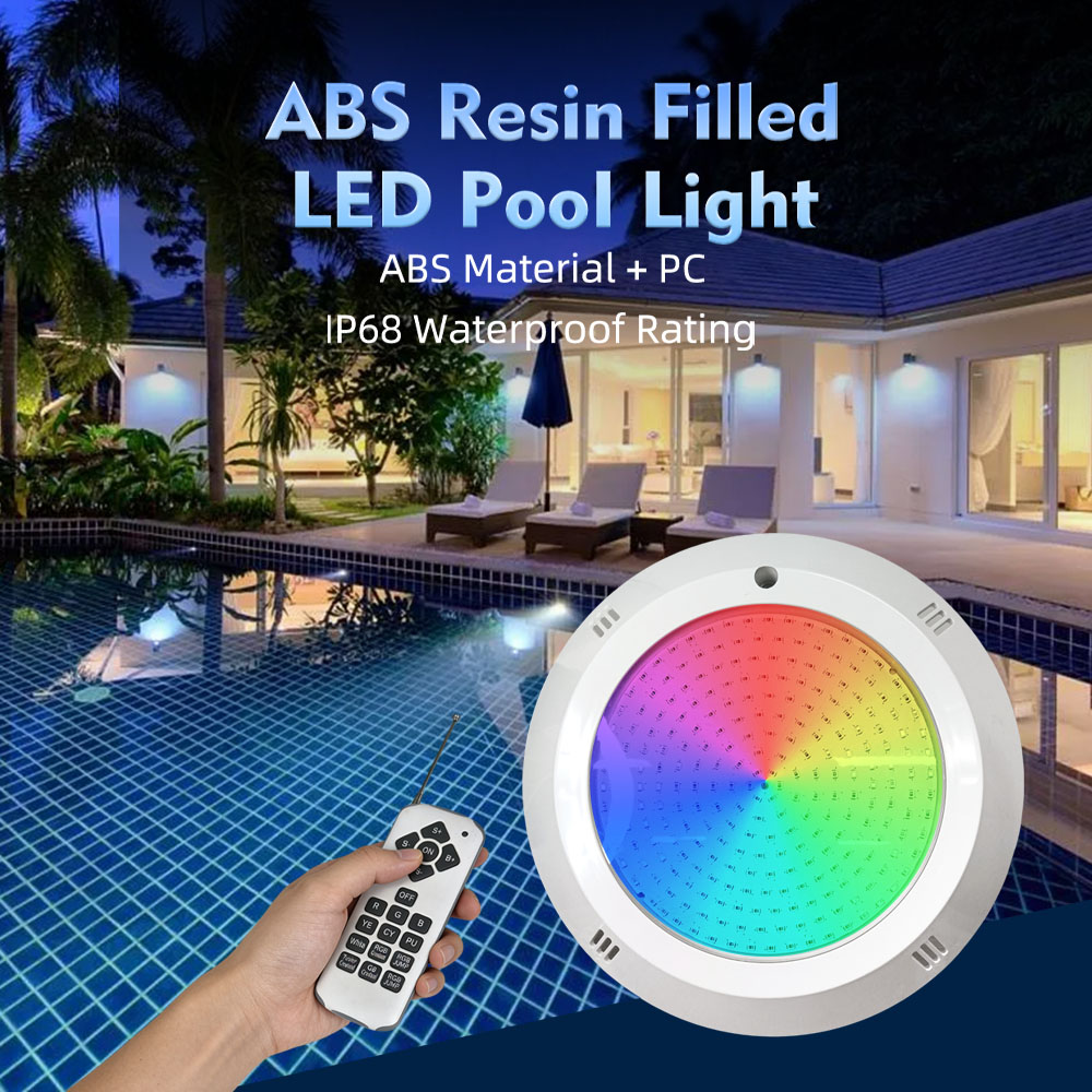 IP68 Waterproof LED Swimming Pool Light - Submersible Lights for Pools, Ponds, and Fountains