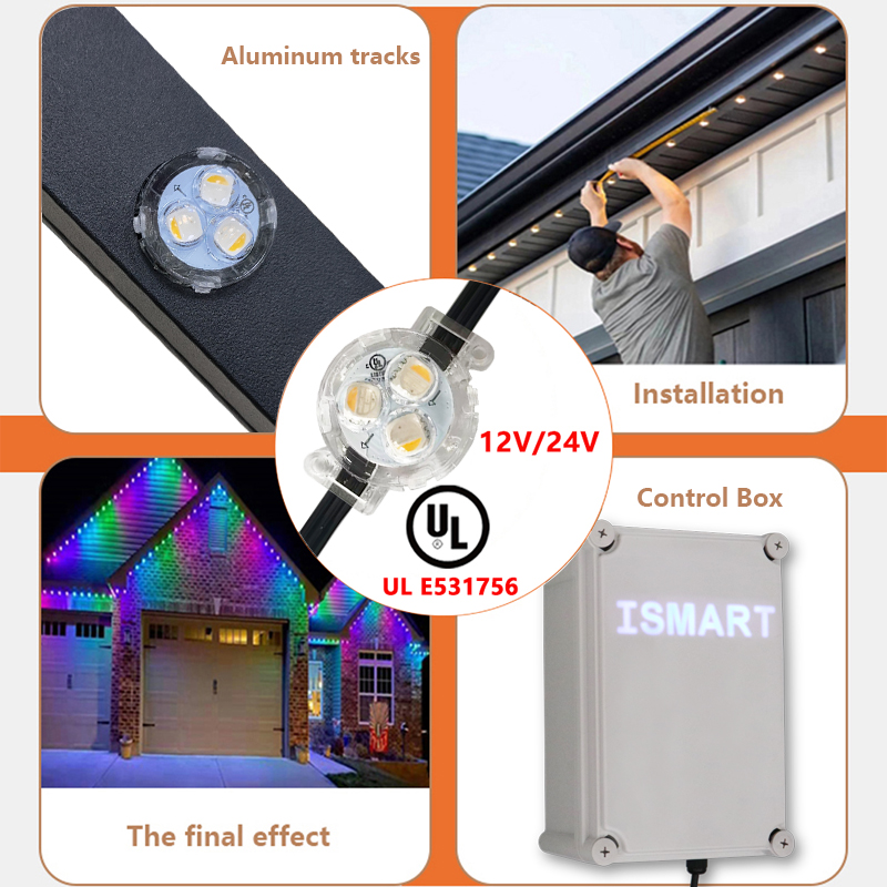 Factory Price Ip68 Outdoor Waterproof UCS2904 2811 RGBW Rgbw Permanent Holiday Christmas Decoration Light Pixel Led Point Light