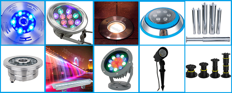 Ip68 Waterproof Nozzle Musical Rgb Pond Submersible Led Underwater Fountain Ring Pool Lights