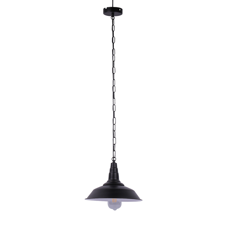Remote Control Waterproof Solar Aluminum Die Casting Black IP54 Antique Traditional Emergency Outdoor Pendant Light E27 Bulb CE