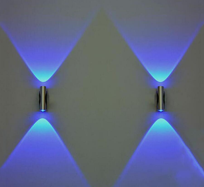 EU Standard 2W 6W AC85-265V up and Down Led Wall Lamp Down Sconce Room Decoration Light Indoor Short Straight Wall Lamp