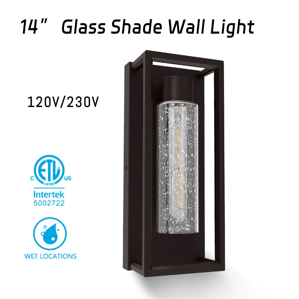 Outdoor Wall Light Waterproof E27 E26 Replaceable Bulb Exterior Wall Lantern for Garden Villa Porch Patio