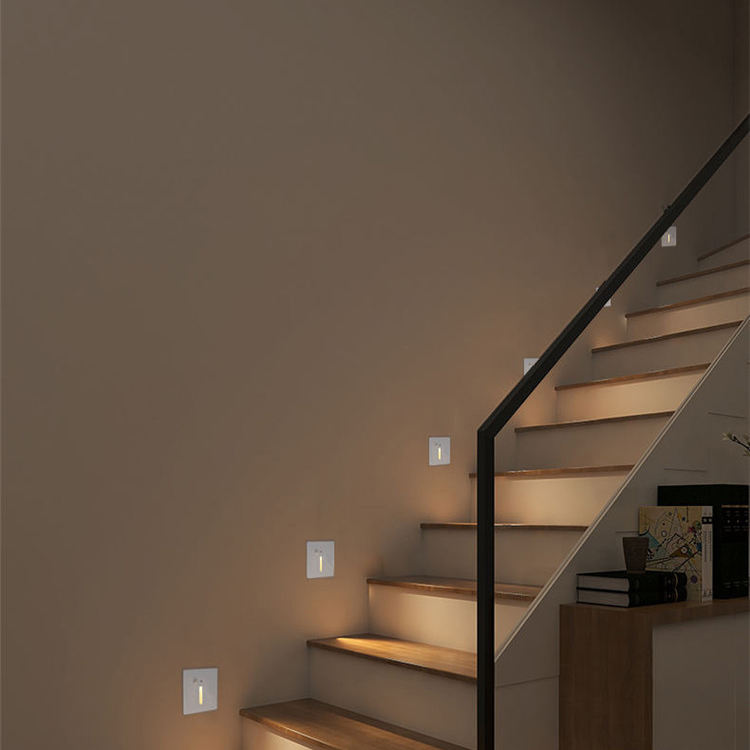 Household Aisle Type Step Kick Light Induction Step Wall Light Led Embedded Stair Step Light