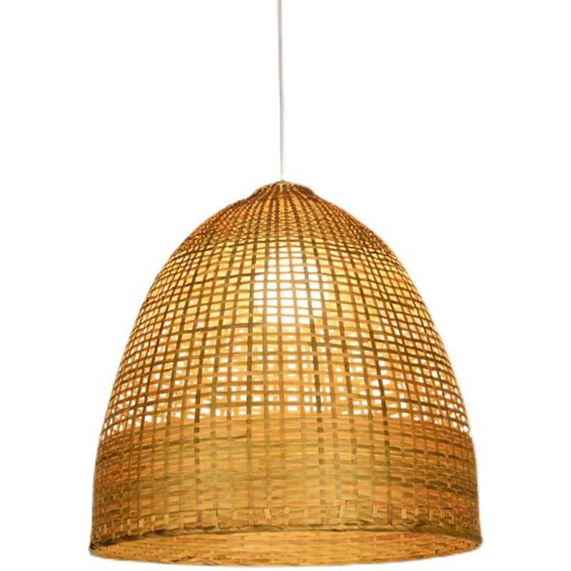 Modern Outdoor Waterproof Bamboo Woven Pendant Light with Project Installation for Living Room Decoration