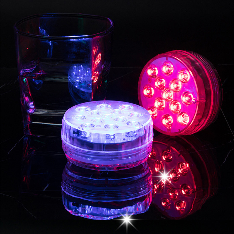 Upgrade 13 LED RGB Submersible Light With Magnet and Suction Cup Swimming Pool Underwater Aquarium Pond Lamp