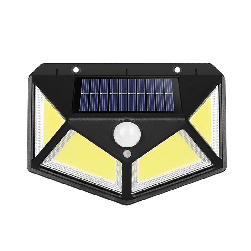 100 Led Waterproof Motion Sensor Super Bright Outdoor Solar Security Wall Garden Lights for Yard