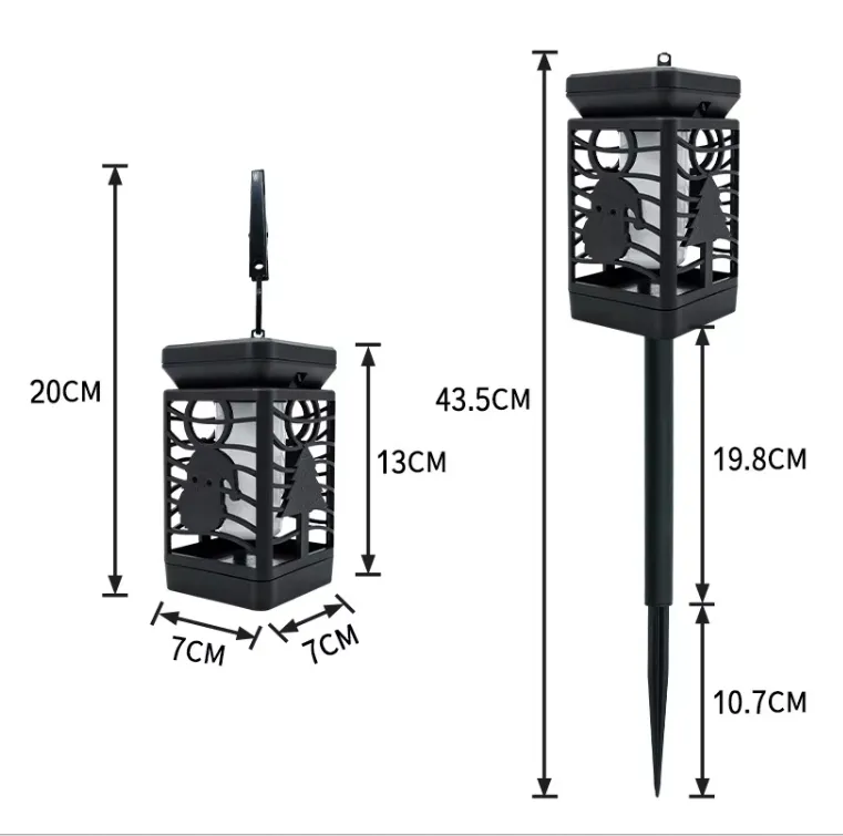 Solar LED Flame Light Lantern Outdoor Lawn Garden Decorative Solar Light for Patio Deck Yard