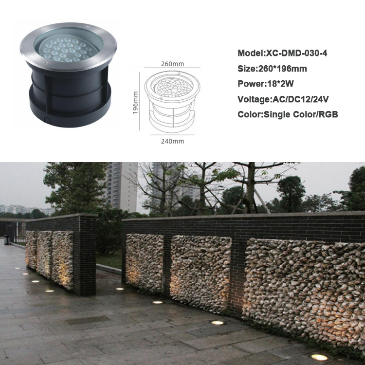 Adjustable Angle LED In-Ground Deck Light Garden IP67 Waterproof Buried Underground 3W 9W 12W 18W 24W Aluminum LED Well Light