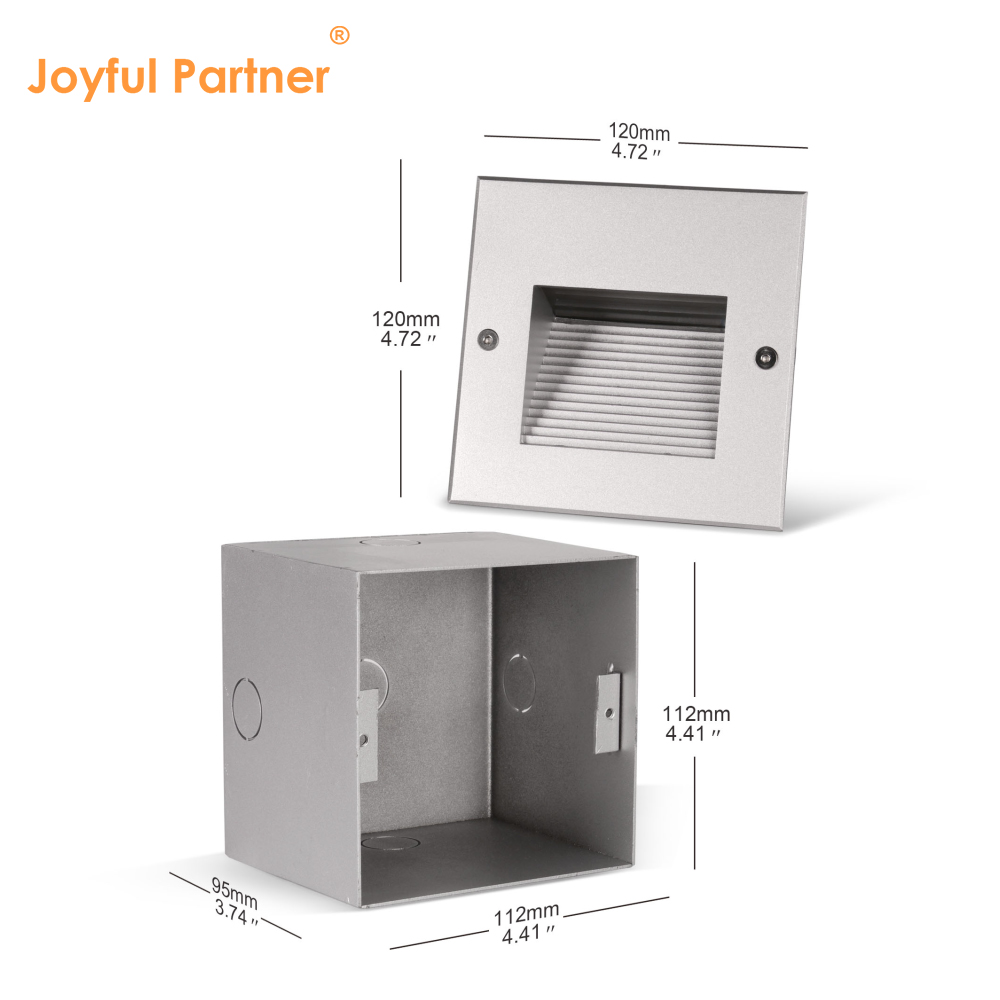 Joyful Partner IP65 12V 24V Recessed Path Stair Step Fence Way LED Deck Light Outdoor Wall Lamp