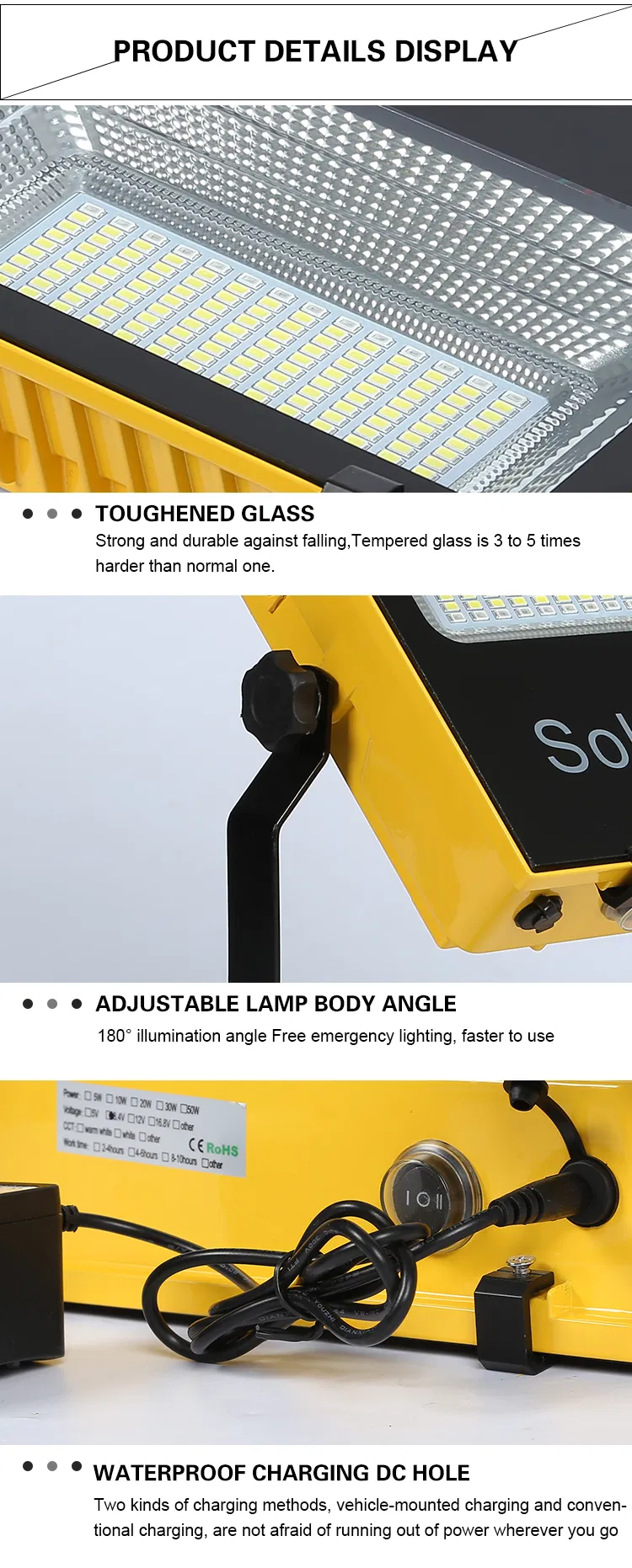 Basketball Court Portable Security SMD 100W Integrated Floodlight