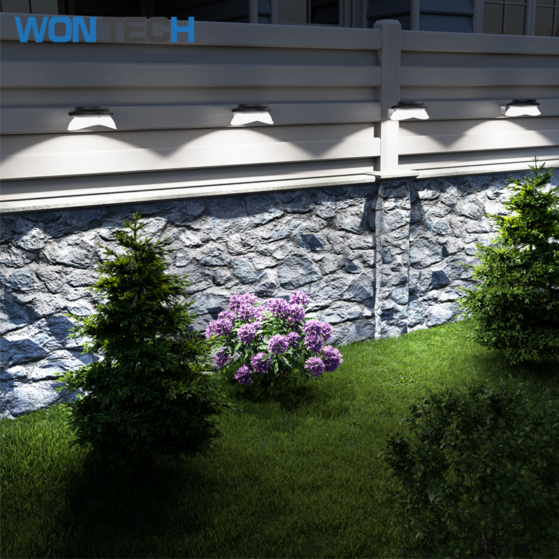 LED Waterproof Solar Gutter Light Garden Patio Driveway Solar Security Wall Gutter Fence Light