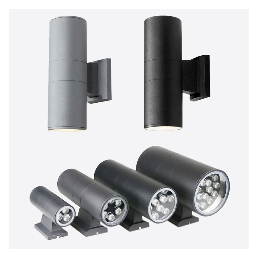 Outdoor Wall Lights Waterproof Aluminum Outdoor Wall Lamps Nordic Modern Decoration Ip65 up and Down LED Black Gray Wall Mounted