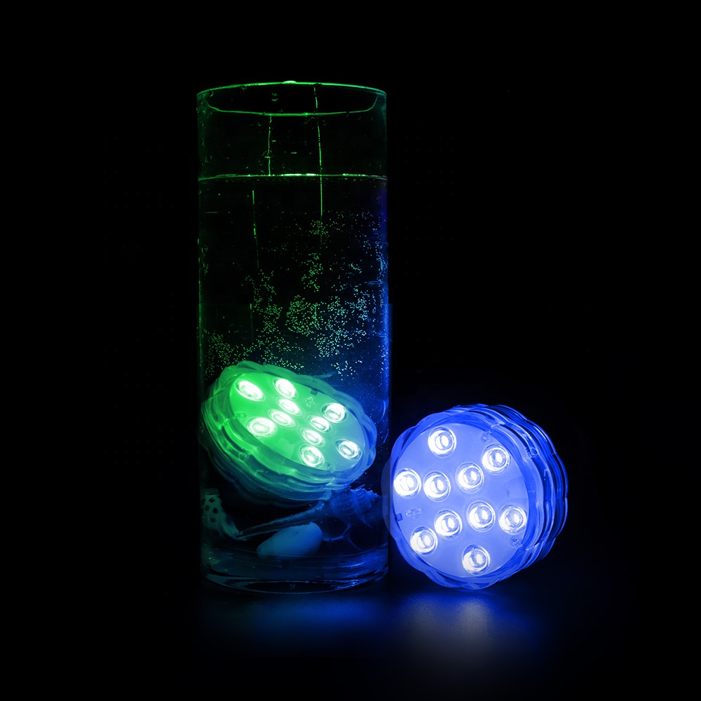 LED Pool Light Pond IP68 Waterproof Event Party Home Backyard RGB Color Light Remote Control Hot Tub Submersible Flashing Lights