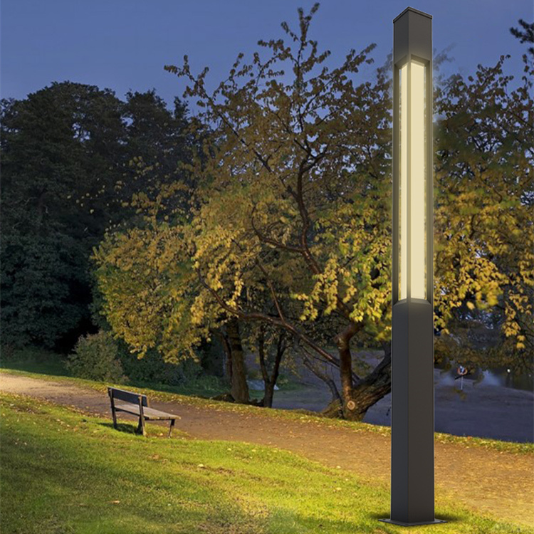 High Quality Landscape IP65 Waterproof Square Pole High Pole Light AC High Brightness Driveway Outdoor LED Garden Lights