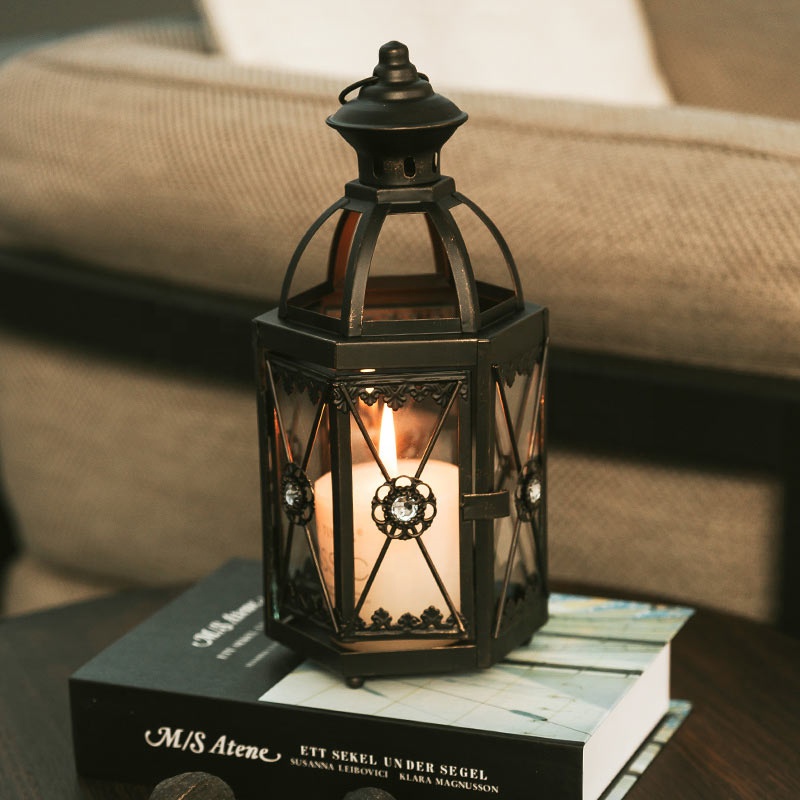 Patio, Front Porch, Farmhouse, Wedding, Black Vault Outdoor Decor Decorative Candle Lantern Metal Hanging Lantern
