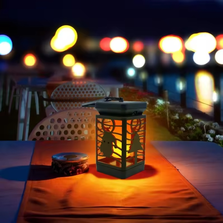 Solar LED Flame Light Lantern Outdoor Lawn Garden Decorative Solar Light for Patio Deck Yard