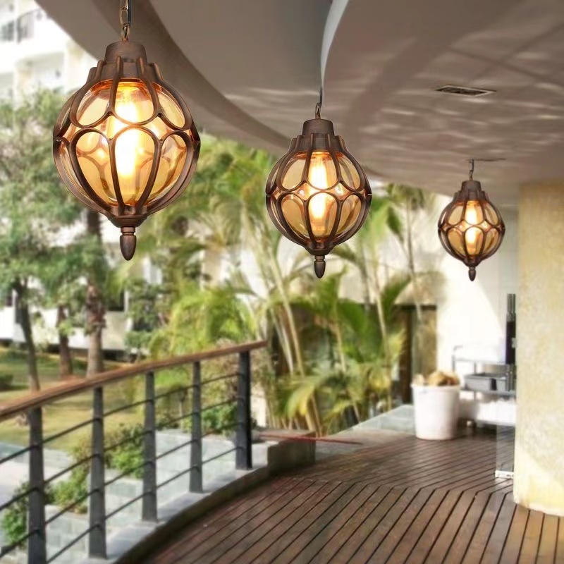 Outdoor Garden Spherical Chandelier Balcony sunlight Room Grape Trellis Corridor Chandeliers &amp; Pendant Lights