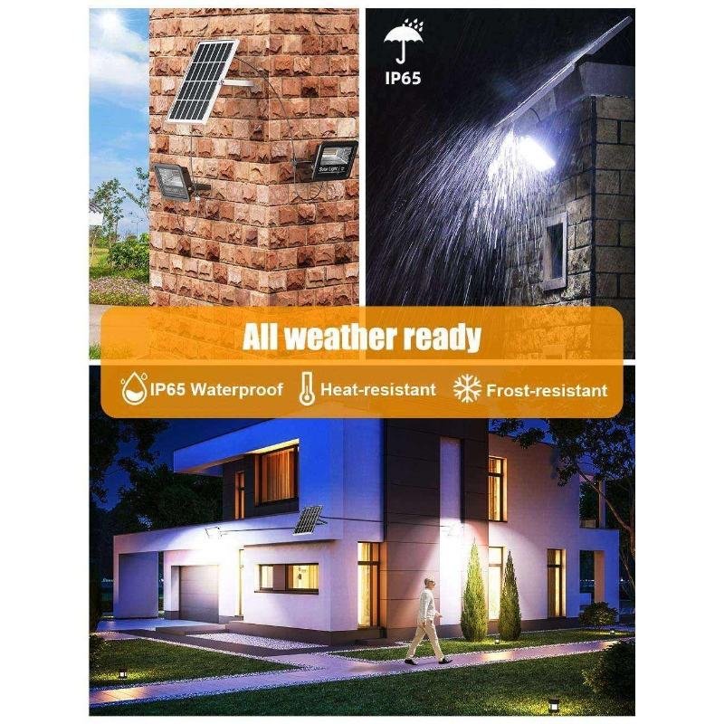 Bright IP65 Waterproof Security 300W Solar Flood Light with Remote ABS Body