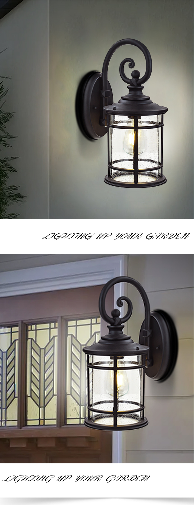 Factory Wall Lamp Waterproof Outside Garden Lantern Sconce Outdoor Porch Wall Lights