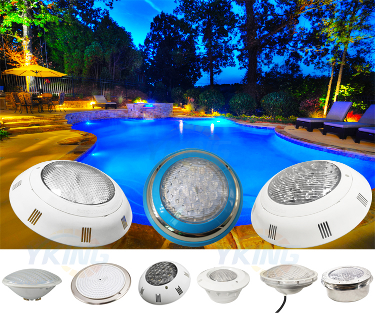 Multi-Functional YK-SP615M White Ultra Thin Slim 316L SS 6W DC12V Waterproof Led Lights for Inground Swimming Pools