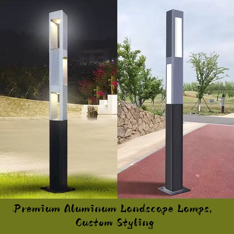 Modern Vertical LED Garden Light IP65 Waterproof Outdoor Pathway Pillar Lamp Villa Courtyard Walkway Landscape Street Lighting