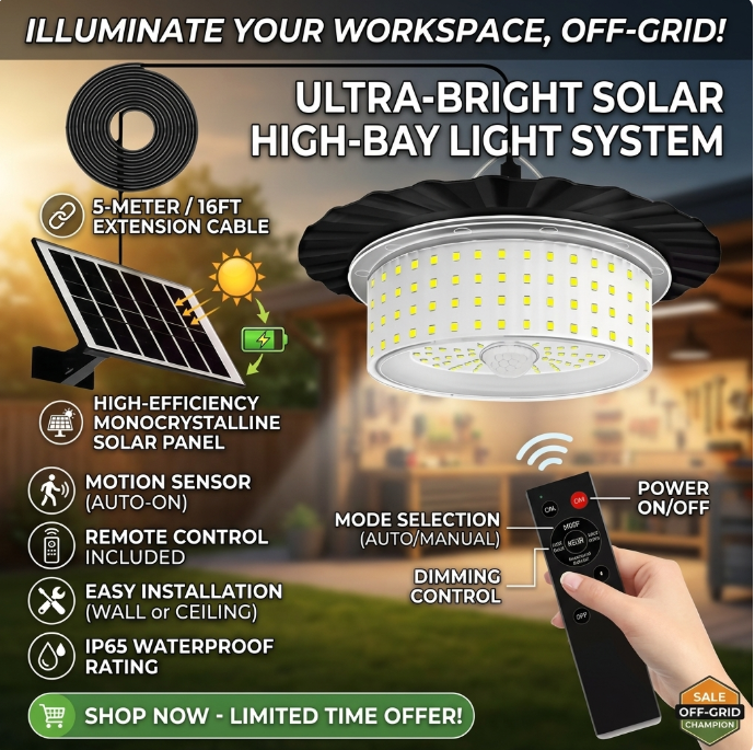 Outdoor Waterproof Solar Pendant Light Garage/Courtyard Solar Ambient Lighting LED Solar Hanging Light with Remote Control