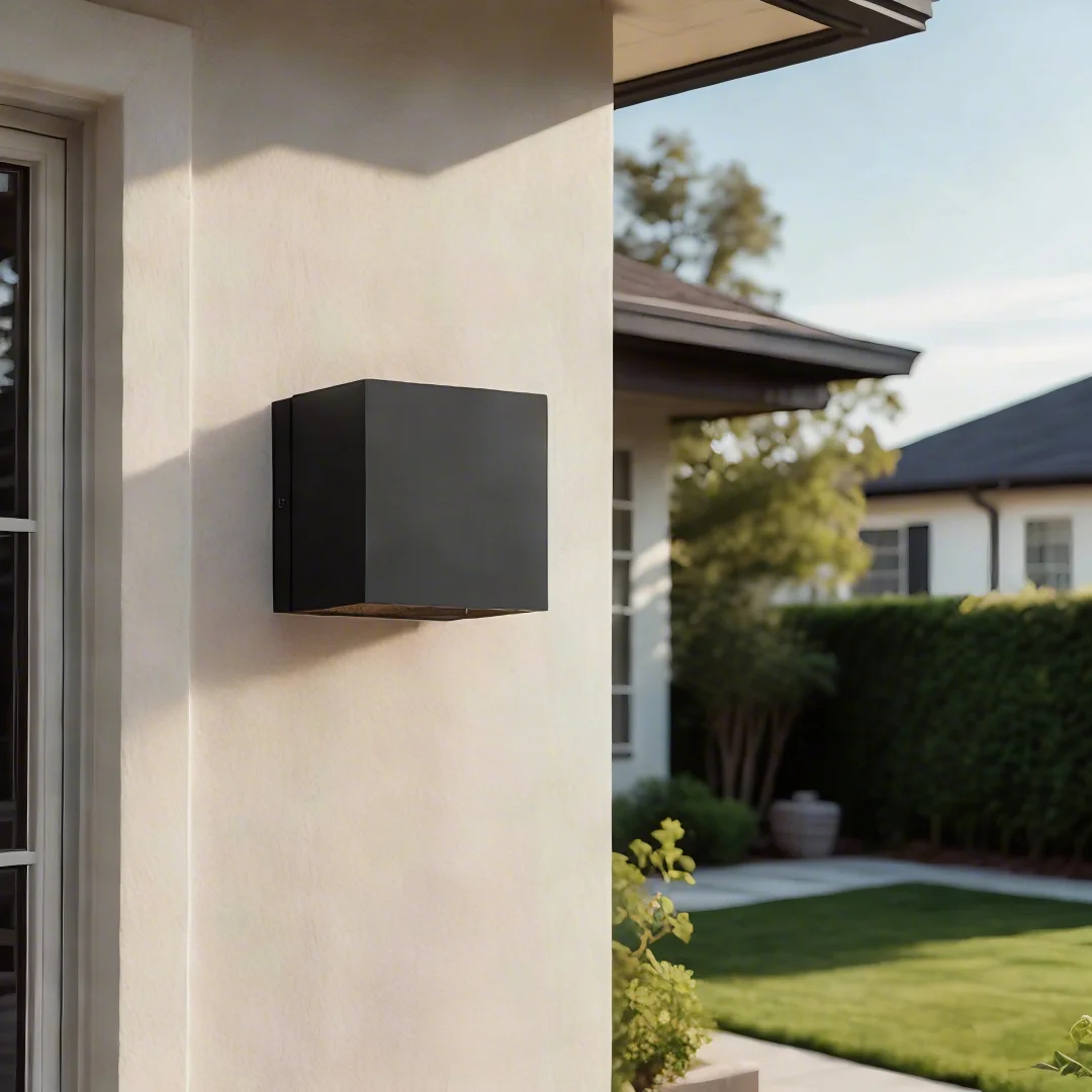 Modern Outdoor LED Square Wall Light up and Down with Rotated Function Hot Sale Aluminum Cylinder Base Wall Mounted Downlight