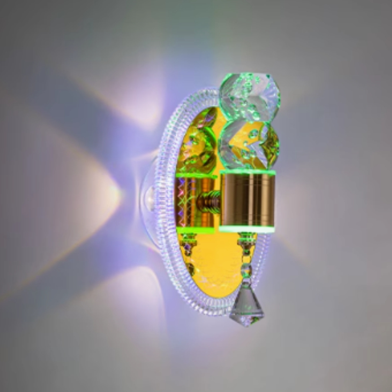 Luminous Constellation Base Wall Light Crystal Tassels Decoration Courtyard Wall Lamp Landscape Porch Exterior Lantern