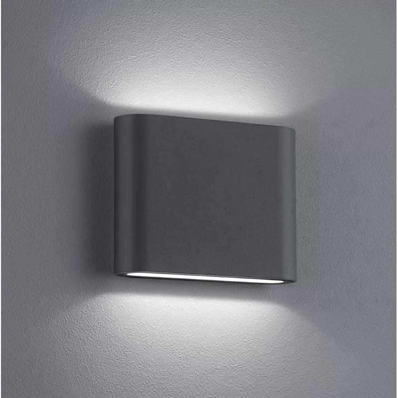 Modern Aluminum Waterproof Flat Garden Porch Outdoor Led Wall Mounted up and Down Lamp