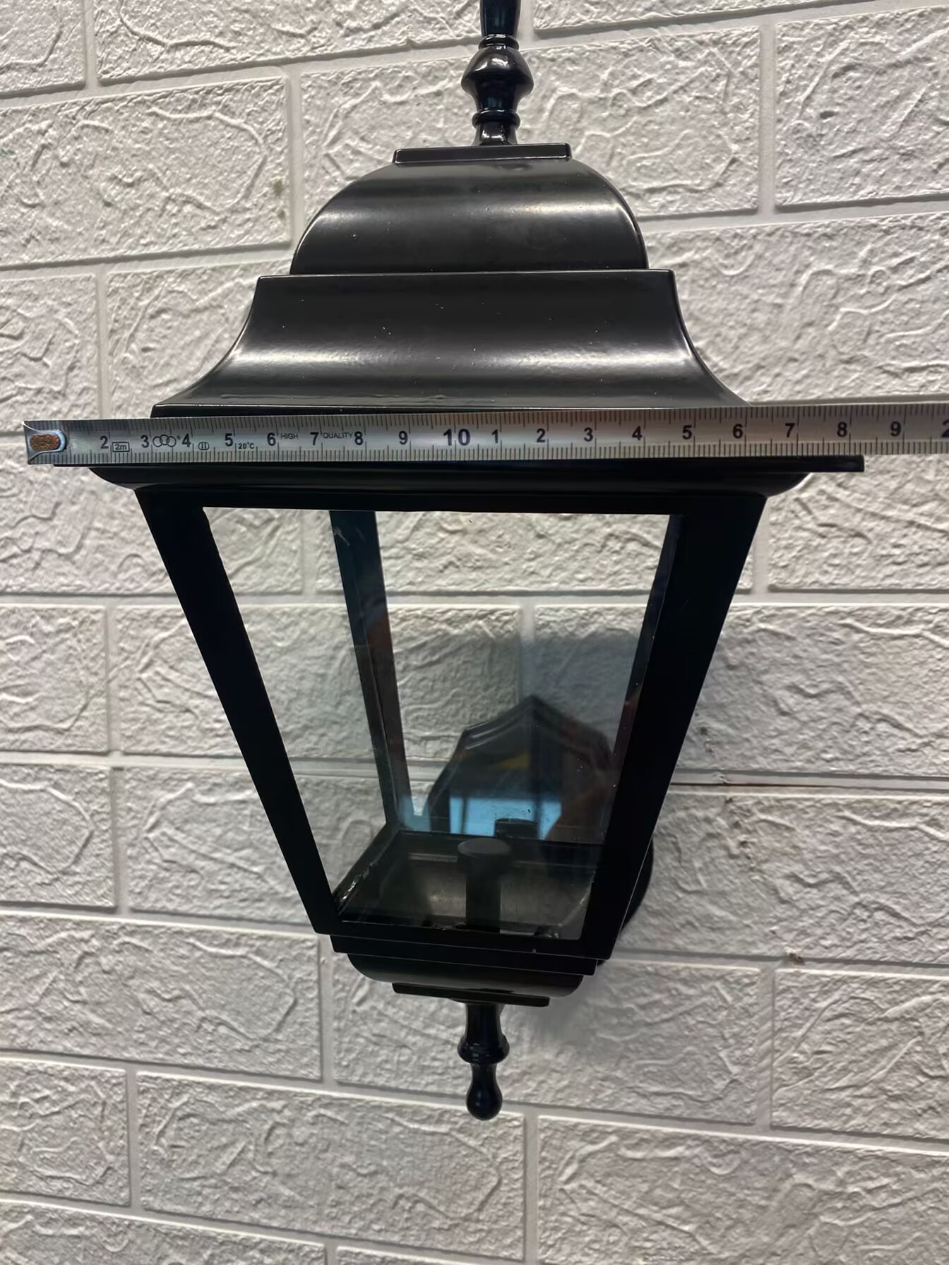 10-Inch Black Aluminum Outdoor Wall Lantern Weatherproof Vintage Warm White Porch Patio Lighting Fixture Clear Glass Garden
