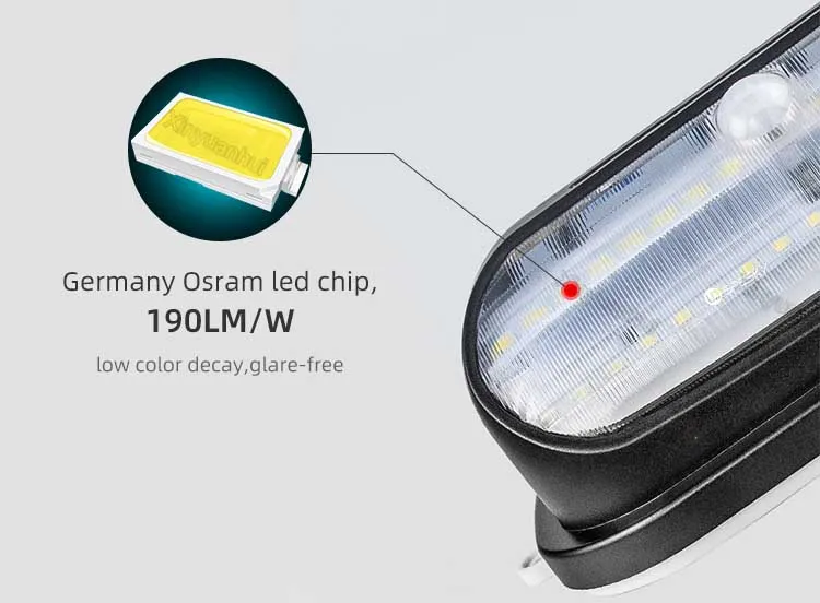 Exterior Security Light Waterproof Motion Sensor Solar Powered Outdoor Sensor Flood Light