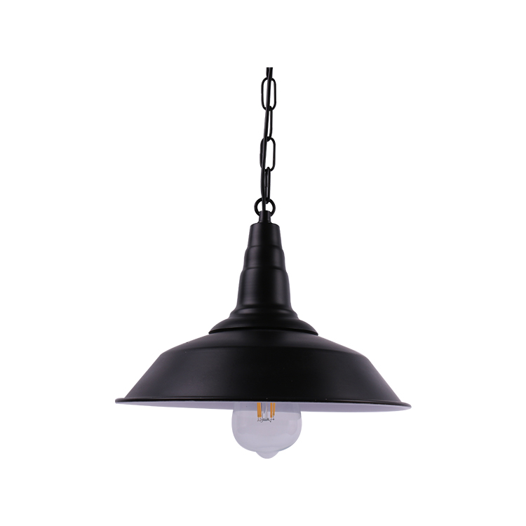 Remote Control Waterproof Solar Aluminum Die Casting Black IP54 Antique Traditional Emergency Outdoor Pendant Light E27 Bulb CE
