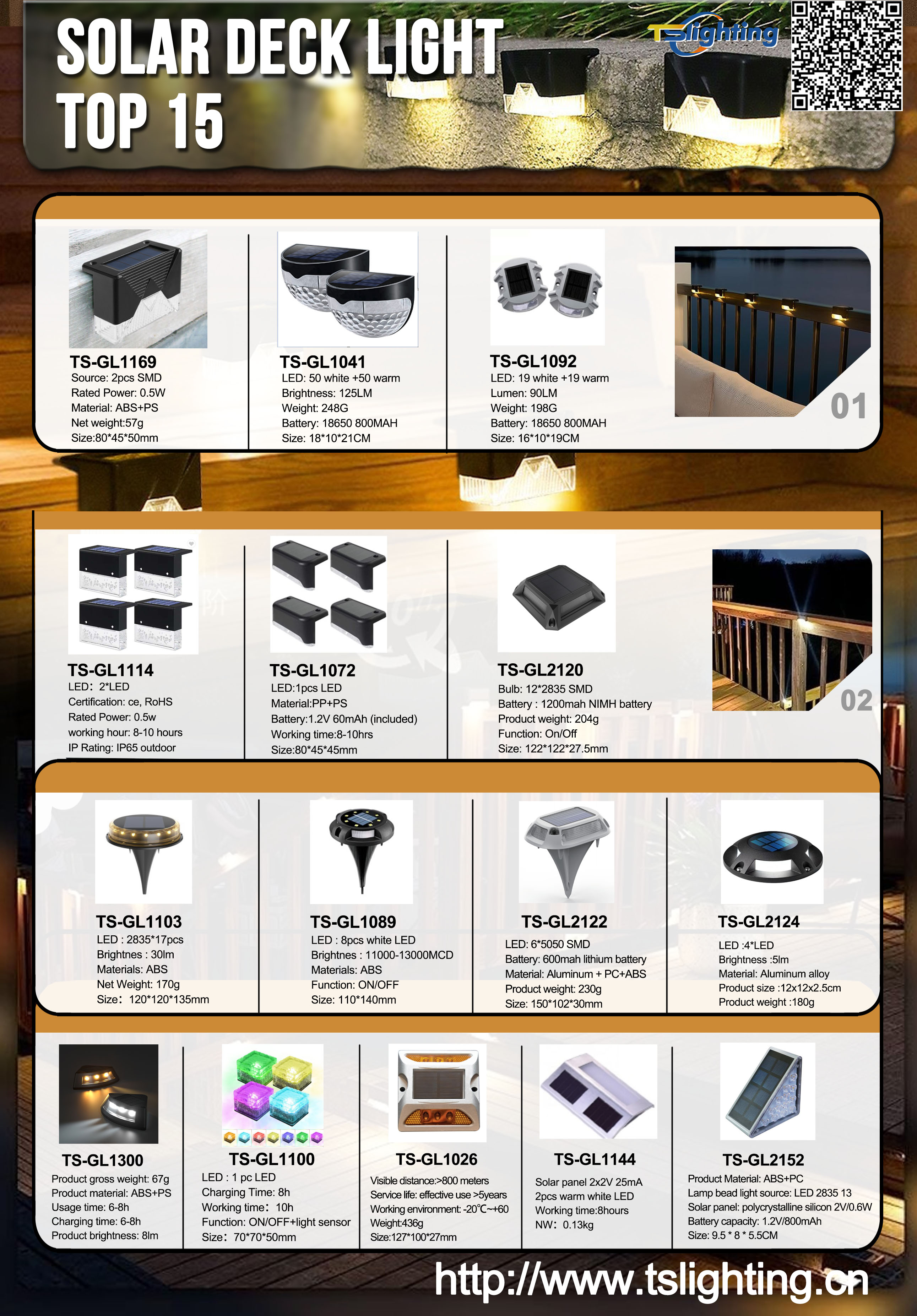 Waterproof Garden Solar Powered Fence Lights Layout