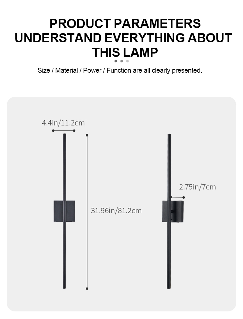 Dimmable Wall Sconces With Remote Control 350 Rotate 3000K LED Wireless 6000mAh Battery Operated 8W Line Wall Lamp