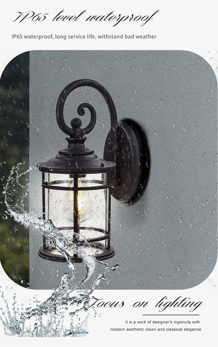 Factory Wall Lamp Waterproof Outside Garden Lantern Sconce Outdoor Porch Wall Lights