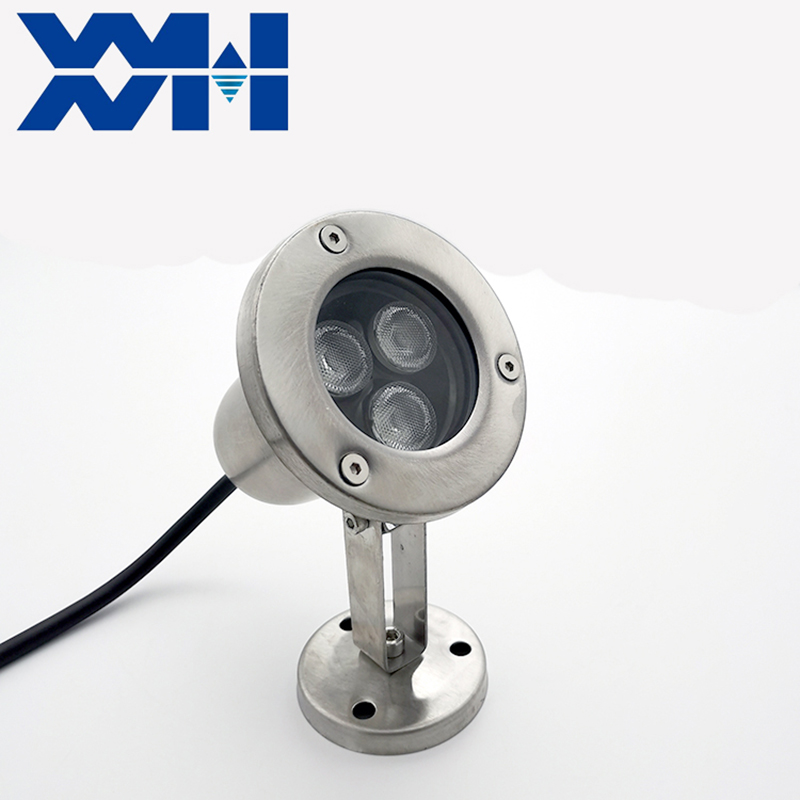 IP68 Waterproof Remote External Control Submersible Stainless Steel Spotlights Fountain Underwater Waterfall LED Pool Lights