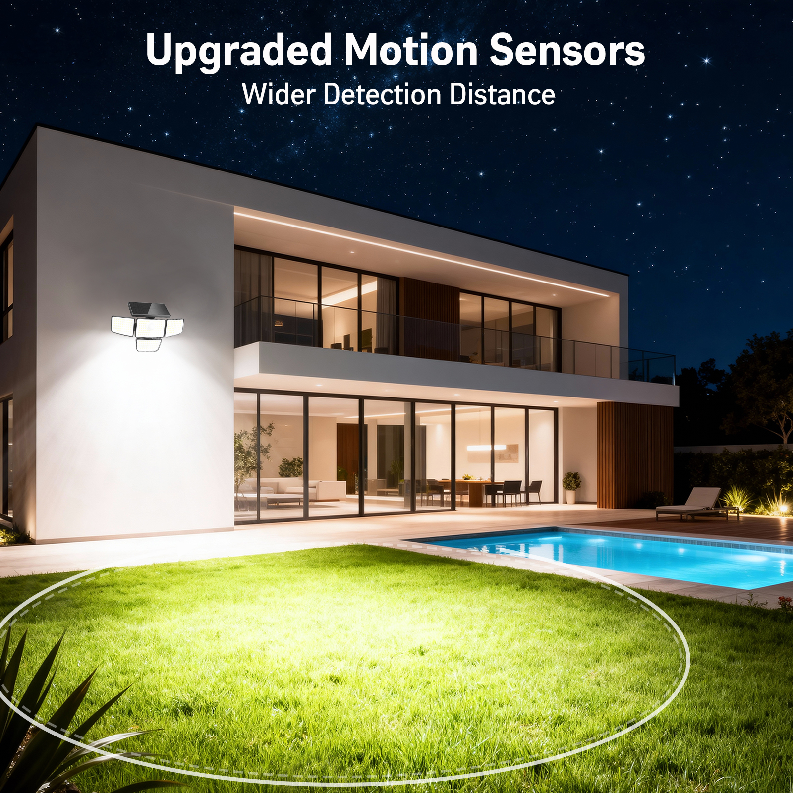 Solar Motion Sensor IP65 Waterproof 212LED Wall Lamps with Remote Control 3 Lighting Modes for Garden Warehouse Balcony Villa