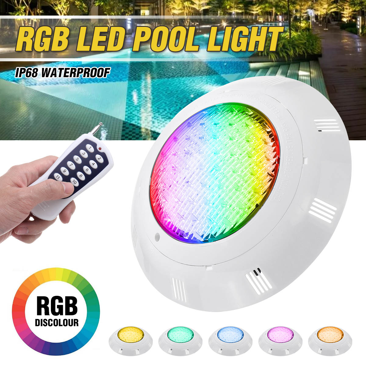 35W Vinyl Pool Led Swimming Pool RGB Light IP68 AC/DC12V Outdoor UnderWater Light Pond Led Piscina Spotlight