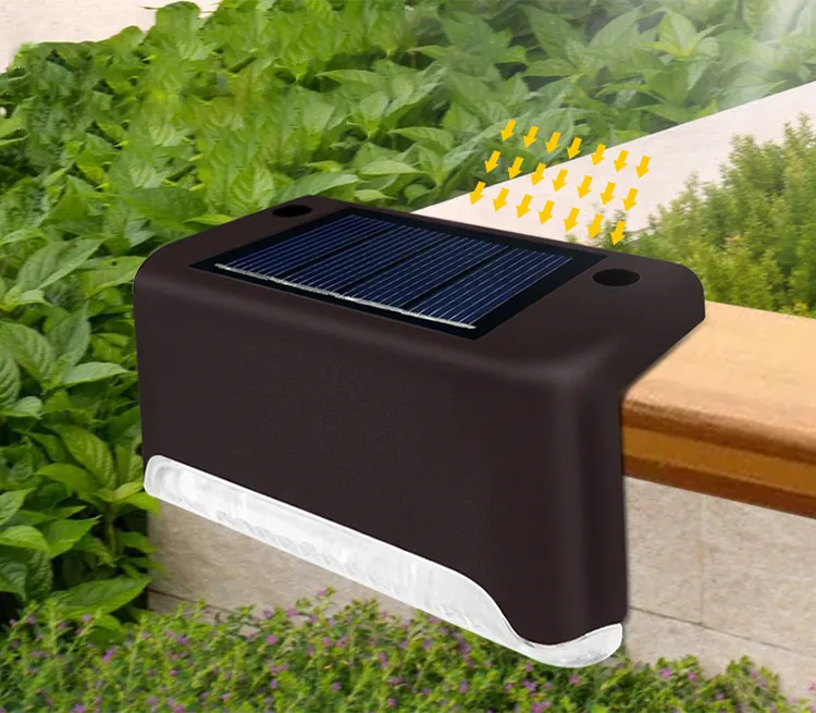 Waterproof Garden Solar Powered Fence Lights Outdoor Yard Deck Light LED Steps Patio Lights Stair Solar Lamp
