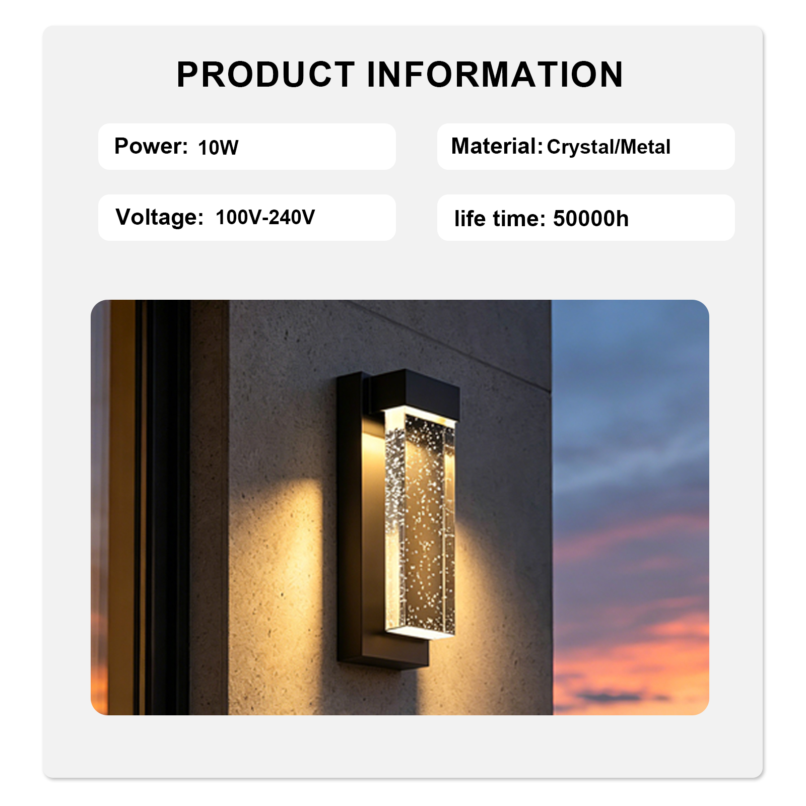 Modern LED Wall Lamp Indoor Outdoor Black Decorative Wall Light up Down Hotel Corridor Porch Lighting